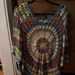 Beautiful Crocheted sweater - size L